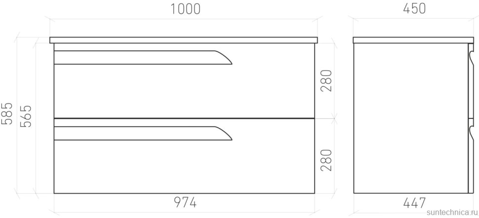 Тумба с раковиной Laparet Atlas 100 кашемир матовый