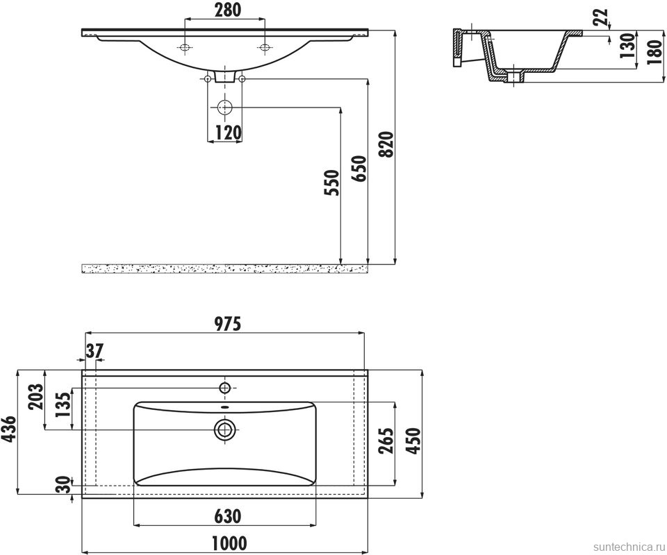 Тумба с раковиной Laparet Atlas 100 кашемир матовый