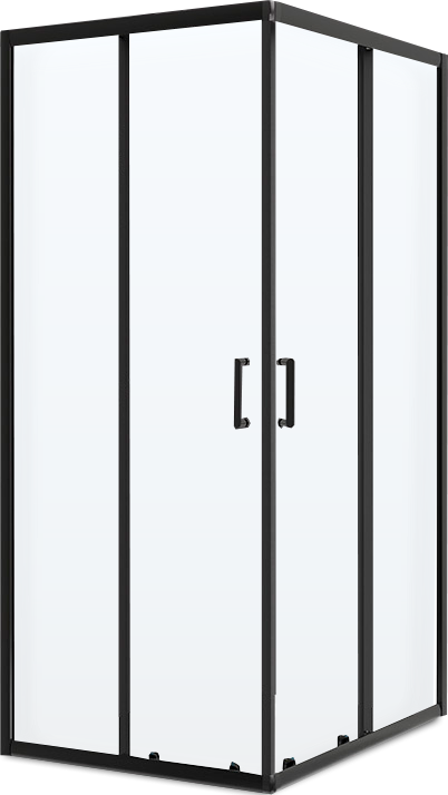 Душевой уголок BelBagno Uno -195 A 2 100 C Nero профиль черный, стекло прозрачное