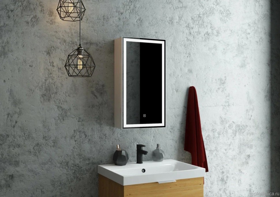 Зеркало-шкаф CONTINENT Allure R 35х65 с подсветкой
