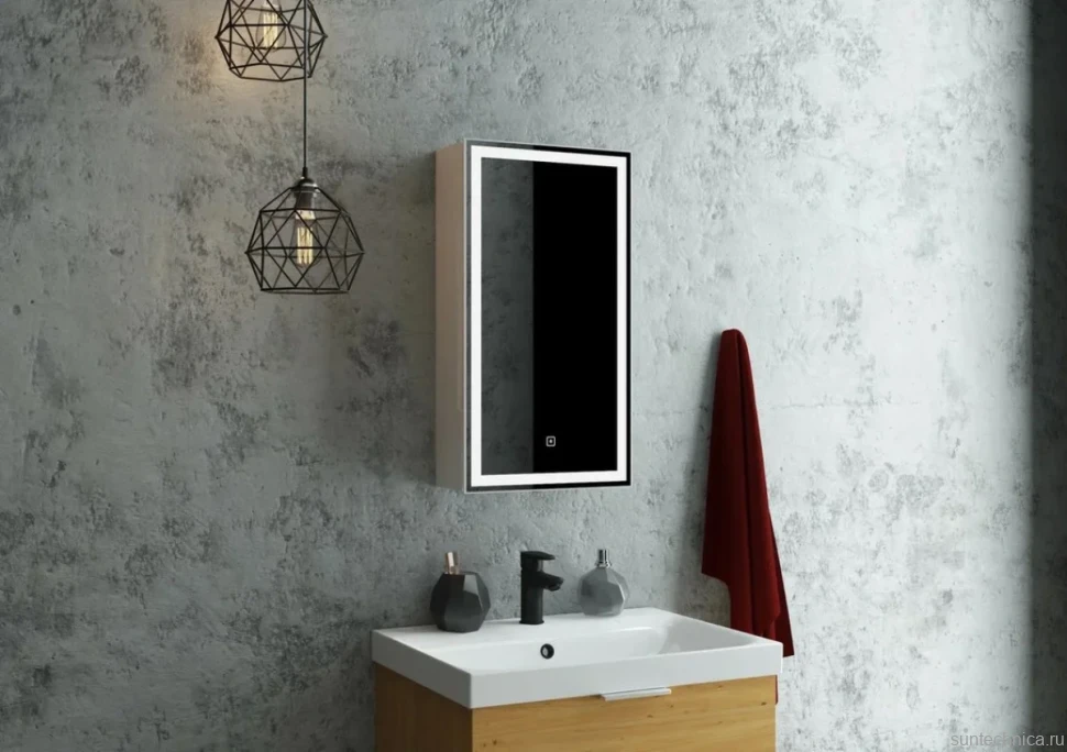 Зеркало-шкаф CONTINENT Allure R 35х65 с подсветкой