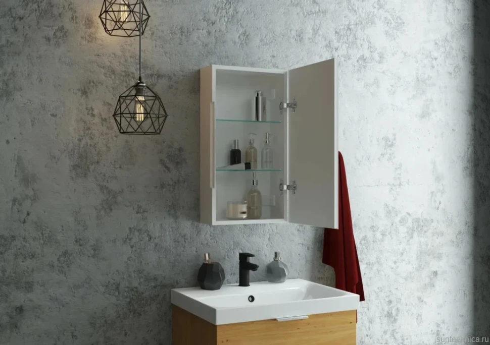 Зеркало-шкаф CONTINENT Allure R 35х65 с подсветкой