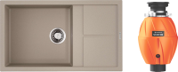 Комплект Мойка Omoikiri Sumi 86 бежевая + Измельчитель Nagare 500