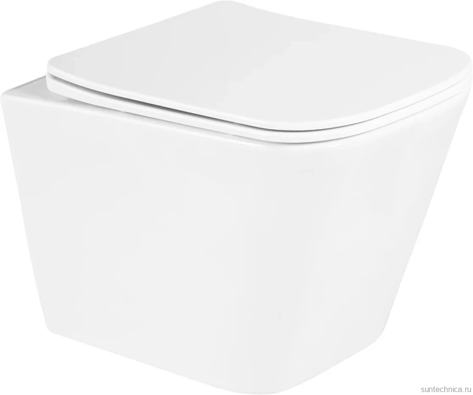 Комплект Унитаз подвесной BelBagno Due BB3103CHR/SC безободковый, с микролифтом, инсталляция BB002-80 с кнопкой BB005-PR-CHROME