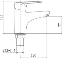 Смеситель для раковины Fashun A1068 хром Смеситель для раковины Fashun A1068 хром