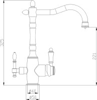 Смеситель для кухни Steel Hammer SH 812 Black Br