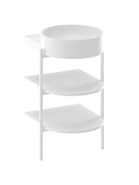 Консоль с раковиной Ravak Yard 40 матовая белая, раковина XJX01040000 без отверстия под смеситель