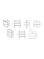 Консоль с раковиной Ravak Yard 40 матовая белая, раковина XJX01040000 без отверстия под смеситель