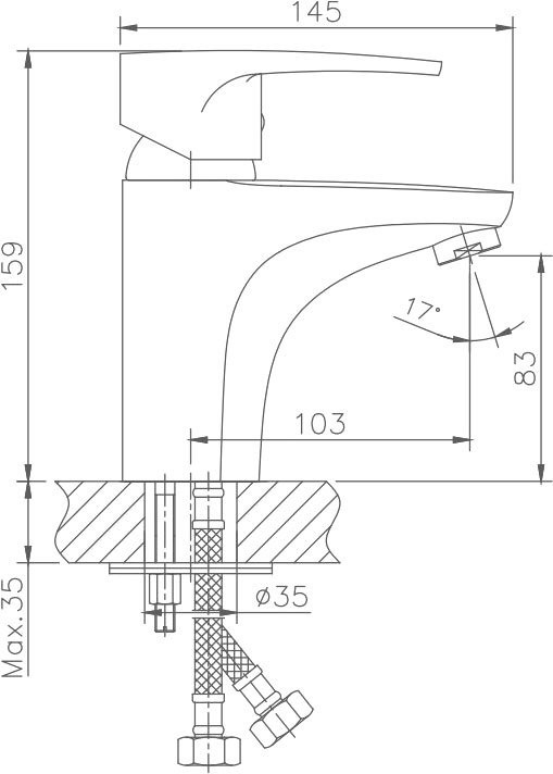 Смеситель для раковины Haiba HB65 HB1065