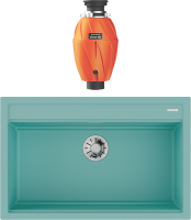 Комплект Мойка Omoikiri Kitagawa 79-LB-AZ azur blue + Измельчитель Nagare 750