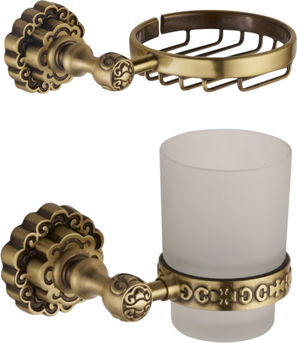 Набор Мыльница Bronze de Luxe + Стакан