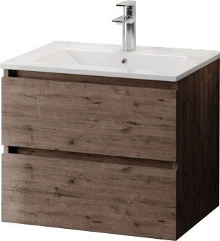 Тумба с раковиной Teymi Laina 60 темный дуб