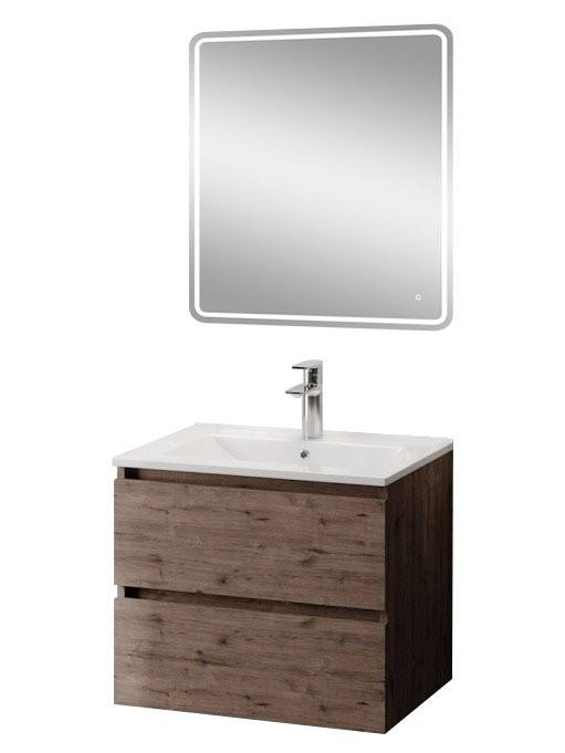 Тумба с раковиной Teymi Laina 60 темный дуб