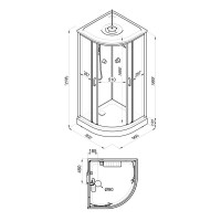 Душевая кабина Triton Прайм Блэк Вельвет Щ0000076117 90х90 А