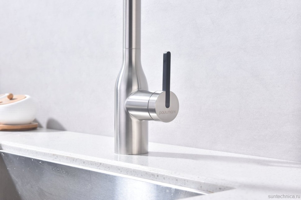 Смеситель для кухни Paulmark Magneto One Ma213188-BS брашированная сталь