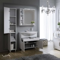 Мебель для ванной комнаты Alavann Monaco 80 L напольная, белая