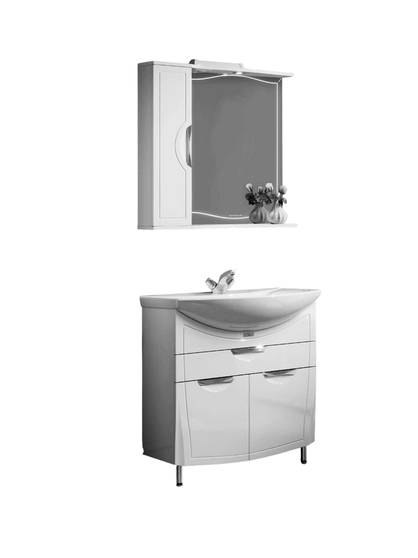 Мебель для ванной комнаты Alavann Monaco 80 L напольная, белая