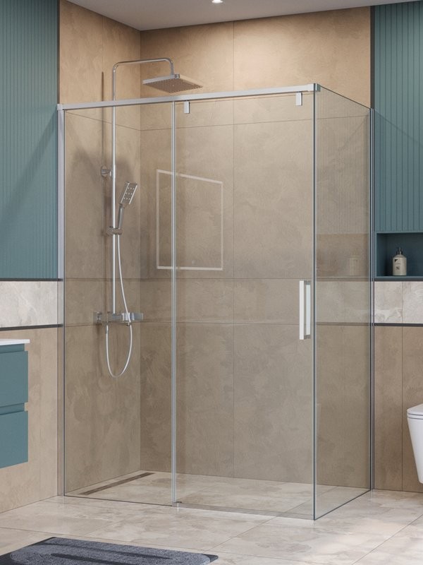 Душевой уголок BelBagno Soft Close-1 AH-1-140/80-C-Cr профиль хром