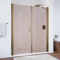 Душевая дверь в нишу Vegas Glass EP-F-2 185 05 05 L профиль бронза, стекло бронза