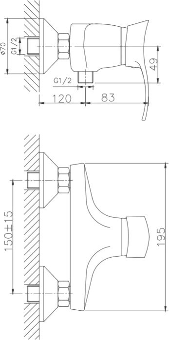 Смеситель для душа Haiba HB2001