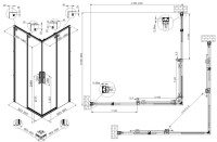 Душевой уголок Vincea Ultima VSS-7UL1010CL 100х100 см, профиль хром, стекло прозрачное