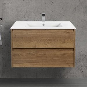 Тумба с раковиной Vincea Gio 80 дуб табак