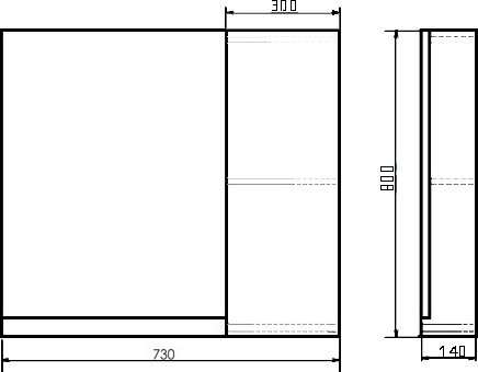 Зеркало Comforty Кёльн 75 дуб темный