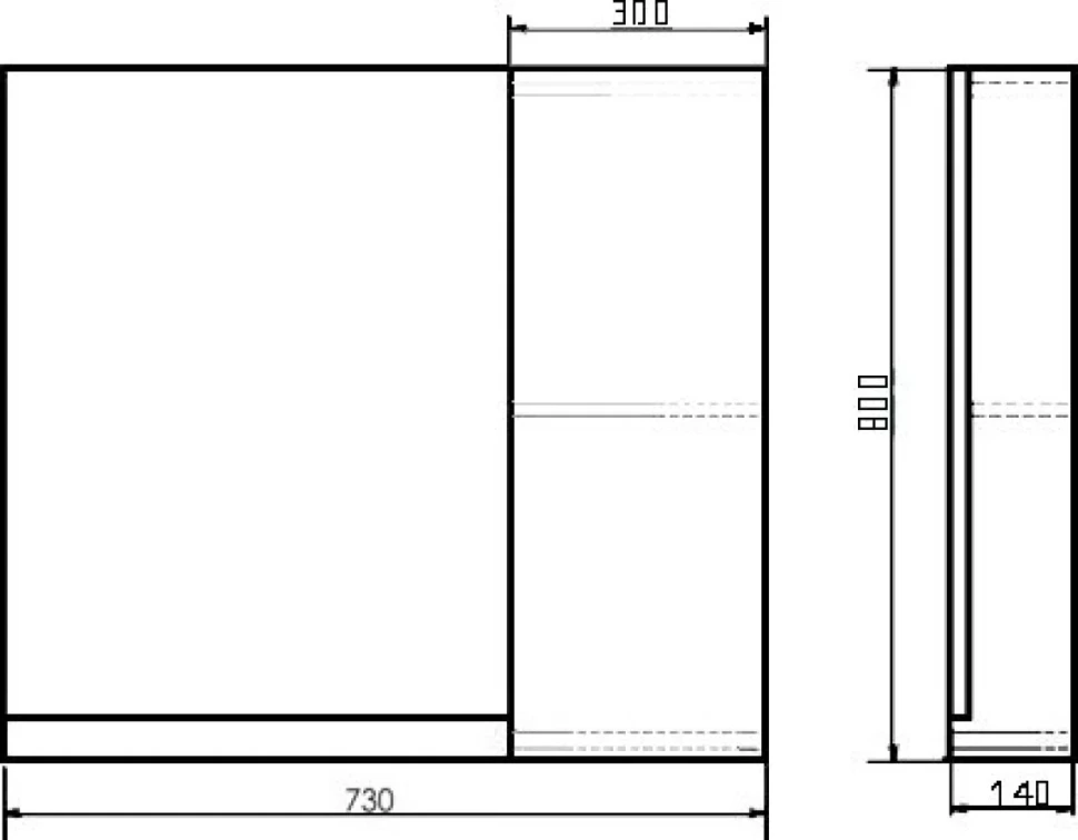 Зеркало Comforty Кёльн 75 дуб темный