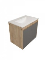 Тумба с раковиной Teymi Netta 70 дуб, графит