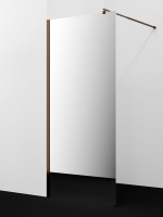 Душевая перегородка Wasserkraft Rur 30W 90 см, профиль розовое золото, стекло зеркальное