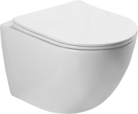 Комплект Унитаз подвесной Vincea Globo VT1-14S белый + Звукоизоляция Geberit + Инсталляция Duofix Delta 458.149.21.1 с кнопкой смыва, хром