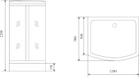Душевая кабина Timo Standart T-1115 с сиденьем