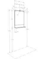 Зеркало AQUATON Бекка PRO 60 дуб сомерсет 1A214302BAC20