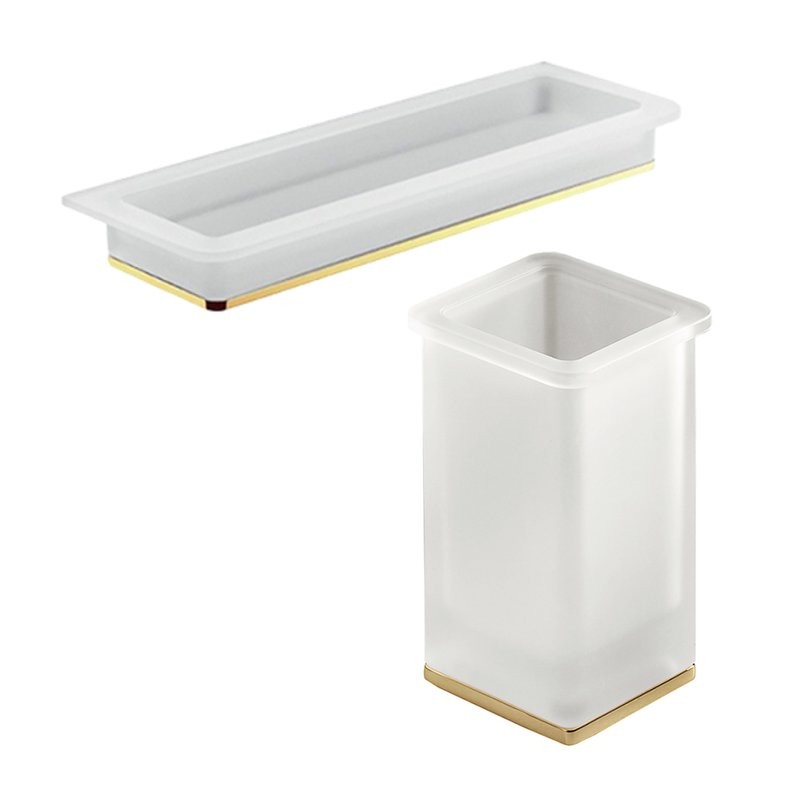 Набор Стакан Colombo Design Lulu B6241.gold + Мыльница B6242.gold