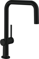 Комплект Смеситель Hansgrohe Talis M54 72806670 матовый черный + Фартук черный