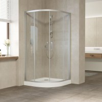 Душевой уголок Vegas Glass ZS 120 07 01 профиль матовый хром, стекло прозрачное