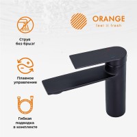 Смеситель для раковины Orange Berni M09-021b черный