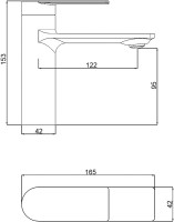 Смеситель для раковины Orange Berni M09-021b черный