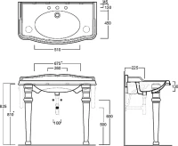 Раковина Simas Arcade AR 874 105 см, с ножками