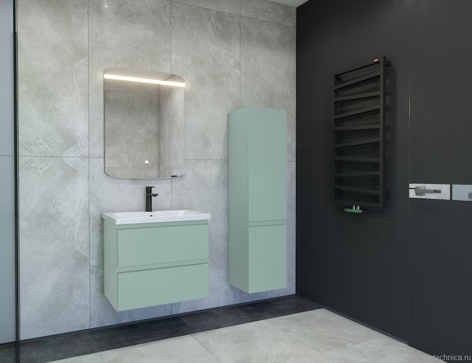 Тумба под раковину без столешницы Caprigo Forte 65 подвесная, селесте