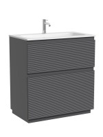 Тумба с раковиной Sancos Folk Floor 80 напольная, grey soft, раковина CN7012