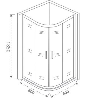 Душевой уголок Good Door Infinity R-80-C-CH