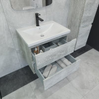 Тумба с раковиной Caprigo Forte 65 подвесная, белый клен