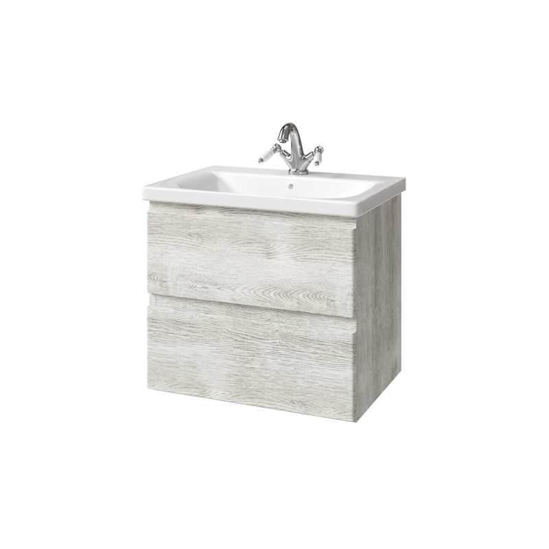 Тумба с раковиной Caprigo Forte 65 подвесная, белый клен