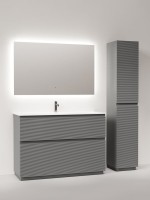 Мебель для ванной комнаты Sancos Folk Floor 120 напольная, ergraut soft, раковина CN7017