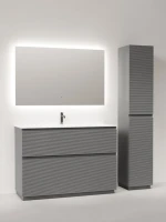 Мебель для ванной комнаты Sancos Folk Floor 120 напольная, ergraut soft, раковина CN7017