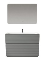 Мебель для ванной комнаты Sancos Folk Floor 120 напольная, ergraut soft, раковина CN7017