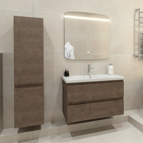 Мебель для ванной комнаты Caprigo Forte 90 подвесная, шоколадный орех