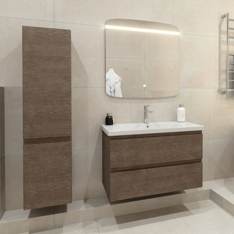 Мебель для ванной комнаты Caprigo Forte 90 подвесная, шоколадный орех