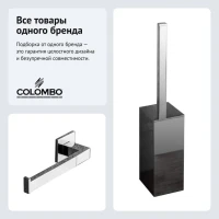 Набор Держатель Colombo Design BasicQ В3708SX, правый + Ершик B3706, напольный, хром